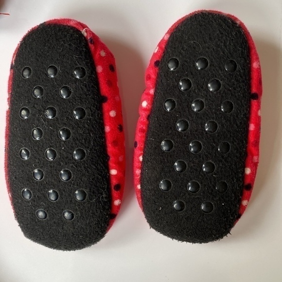 Disney Minnie Mouse fleece robe slippers plush toy toddler girl 2T-3T red - Picture 11 of 17